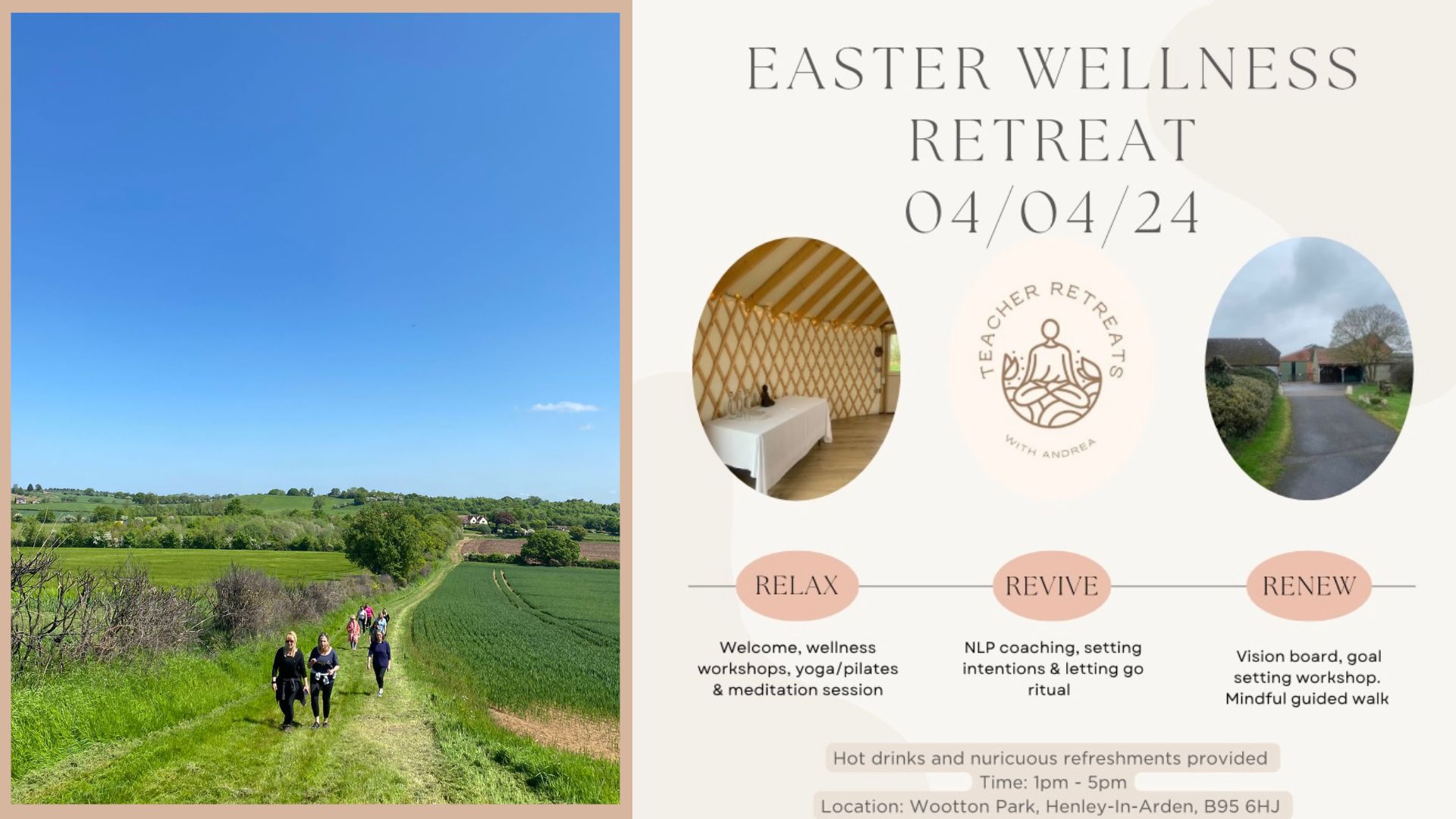 Easter Wellness Retreat at Woottton Park Wellness by AMK Teacher Retreats