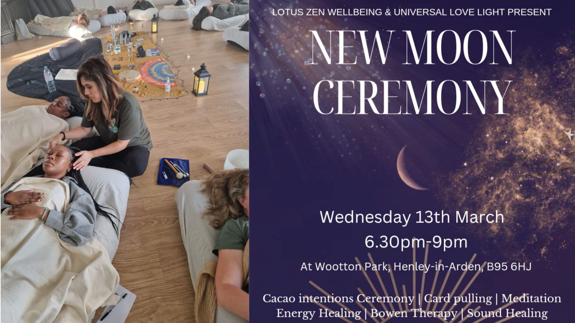 Monthly New Moon Ceremony at the Wellness Yurt, with Lotus Zen Wellbeing and Universal Love Light March 2024