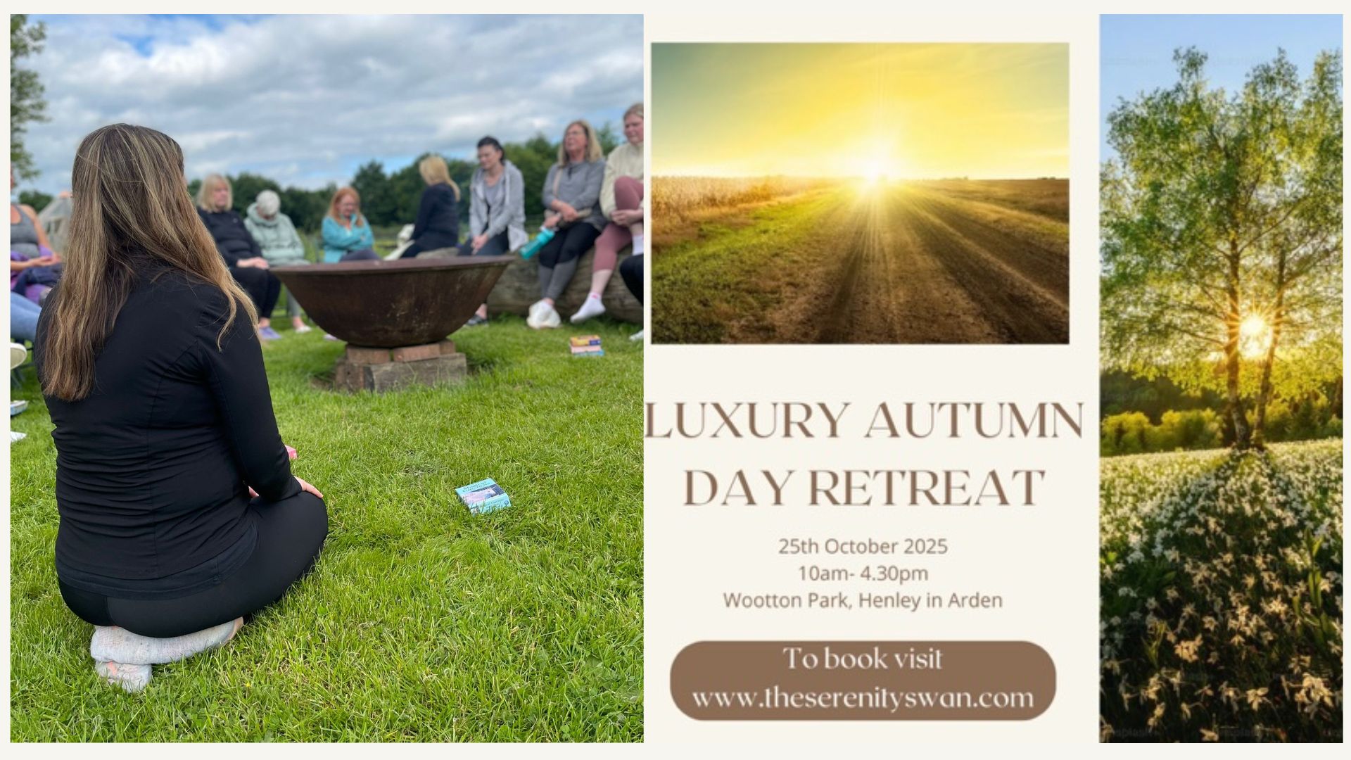 Luxury Autumn Day Retreat, Serenity Yoga With Jen, Jennie Jordan, Wellness Yurt, Autumn 2025, Gong Bath, Yoga Flow, Shift Your Energy Workshop, Warwickshire, Wootton Wawen.